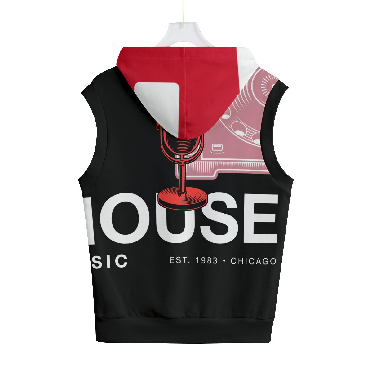 This is Chicago House Unisex Hooded Vest | 310GSM Cotton
