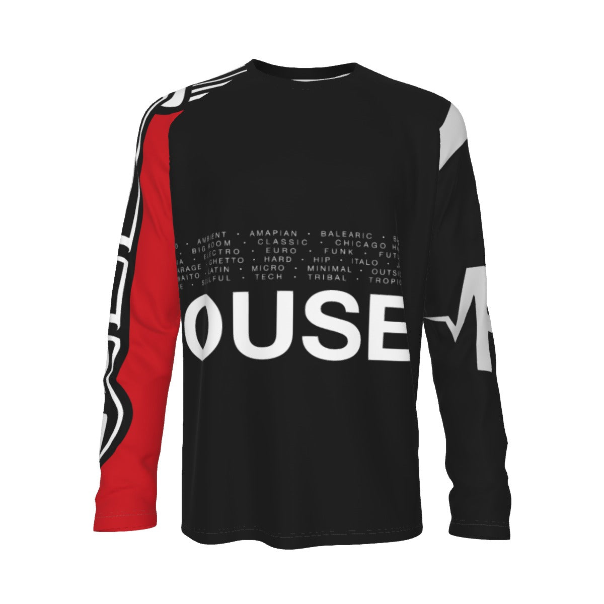 House Music All Night Long Raglan Long Sleeve T-shirt  | 190GSM Cotton